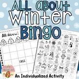 All About WINTER BINGO: INDIVIDUALIZED ACTIVITY