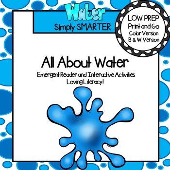 Preview of All About Water Emergent Reader Book AND Interactive Activities