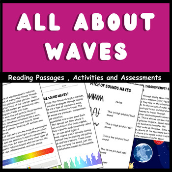 Preview of All About Waves | Sound waves | Light waves | Reading | Assessment| Activity
