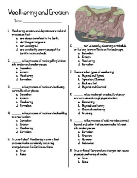 Preview of Weathering and Erosion