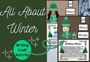 Preview of All About Winter Elementary Information Writing Craft Activity (Easy, Low Prep)