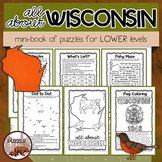 All About Wisconsin Puzzle Mini Book for Lower Elementary
