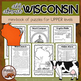 All About Wisconsin Puzzle Mini Book for Upper Elementary