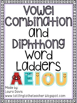 Preview of All About Word Ladders! Long Vowel Combinations and Diphthongs