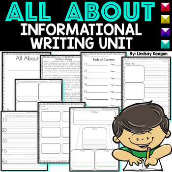 Preview of Informational Writing Unit All About Books for Kindergarten and First Grade