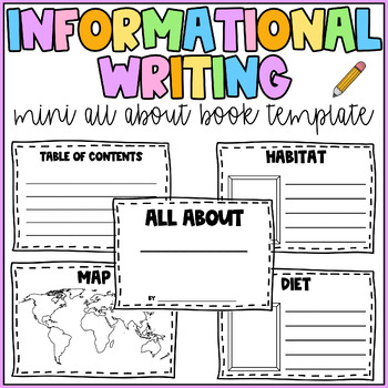 Preview of All About Writing Books - Informational Nonfiction Writing about Animal Template