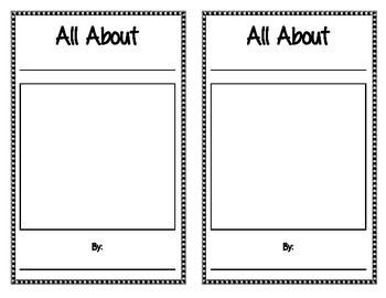 book template for kids to write on