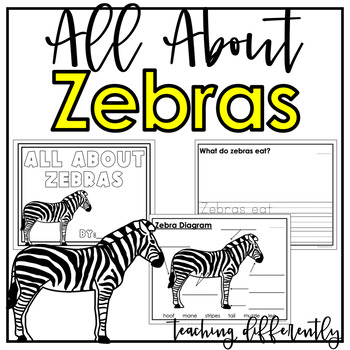Preview of All About Zebras {Differentiated Informational Text Writing}