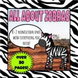 All About Zebras Nonfiction/Research Unit | Everything you need!