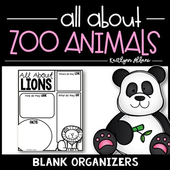 Preview of All About Zoo Animals - Organizers and Writing Papers