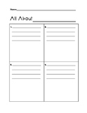 All About ___ Writing Template with Details