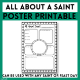 Saint Patrick Activity | All About a Saint Poster - use wi