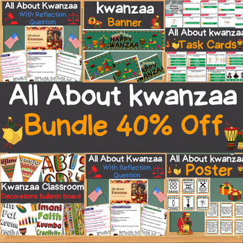 Preview of All About kwanzaa Activities Bundle 40% off - Puzzle, coloring pages, Decoration