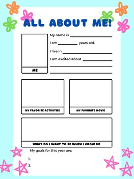 All About me by Preschool Mommy | TPT