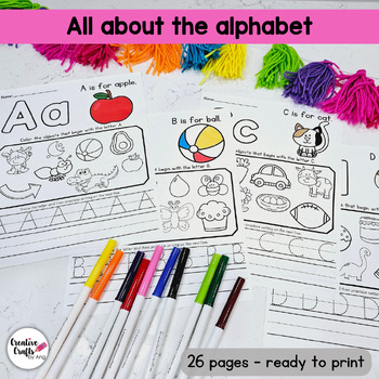 All About the Alphabet worksheets - Preschool | PreK | Kindergarten