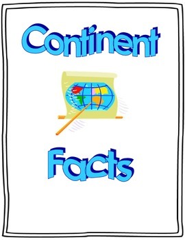 Preview of All About the Continents: Fact Template Sheet and Writing Papers