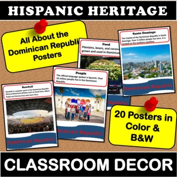 Preview of All About the Dominican Republic Posters | Hispanic Heritage Classroom Decor