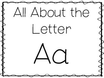 Preview of All About the Letter (A)