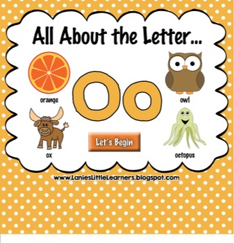 Preview of All About the Letter Oo {Letter of the Week SMARTboard Activities}