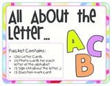 All About the Letter Pocket Chart Activity - Printable