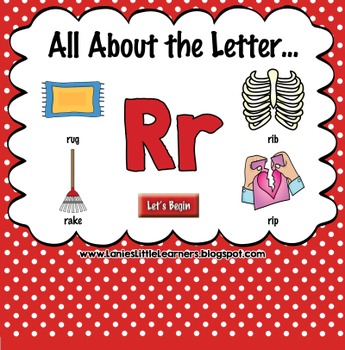 Preview of All About the Letter Rr {Letter of the Week SMARTboard Activities}