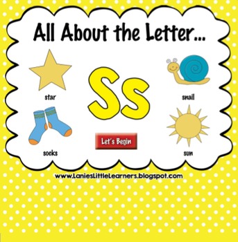 Preview of All About the Letter Ss {Letter of the Week SMARTboard Activities}