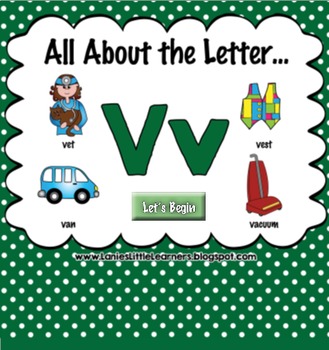 Preview of All About the Letter Vv {Letter of the Week SMARTboard Activities}