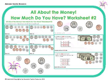 Preview of All About the Money! How Much Do You Have? Worksheet #2