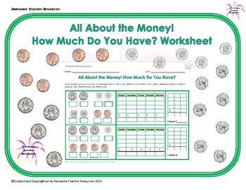 Preview of All About the Money! How Much Do You Have? Worksheet