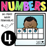 All About the NUMBER FOUR ~ NO PREP Number Sense Kindergar