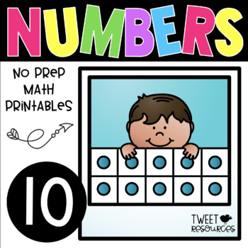 Preview of All About the NUMBER TEN ~ NO PREP Kindergarten Math Printables