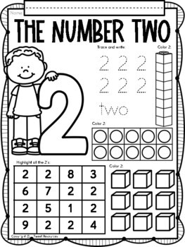 All About Number 2 Worksheet