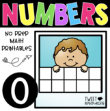 All About the NUMBER ZERO NO PREP Kindergarten Math Printables