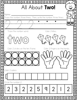 worksheets for kindergarten 2