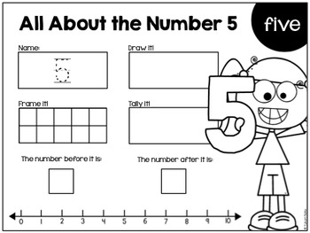 all about the numbers printables for numbers 1 to 10 tpt