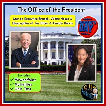 Preview of All About the Office of the President Unit with PowerPoint, Activities & Test