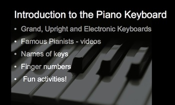 Preview of Music: All About the Piano Keyboard for SMARTboard - revised 2015