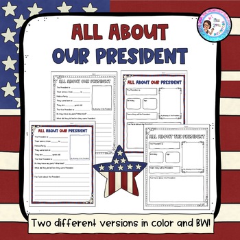 Preview of All About the President - Printable