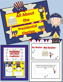 Preview of All About the Presidential Election PowerPoint, Mini Booklet, and Craftivity!