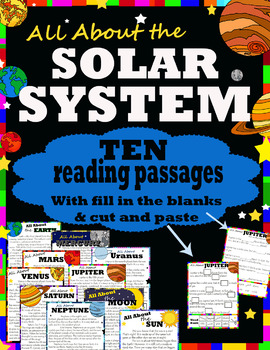 Preview of All About the Solar System bundle - reading passages and Activities