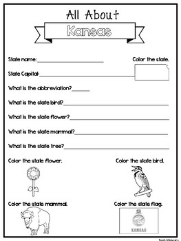 all about the state kansas worksheets 2nd 5th grade us geography and history