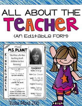 Preview of All About the Teacher