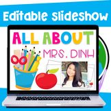 All About the Teacher Editable Slideshow & Printable