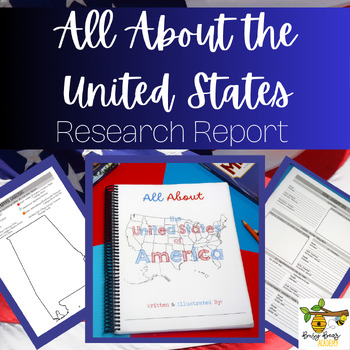 Preview of All About the United States Independent Research Workbook for Older Students