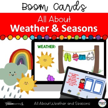 Preview of All About the Weather & Seasons Boom™ Digital Learning Task Cards