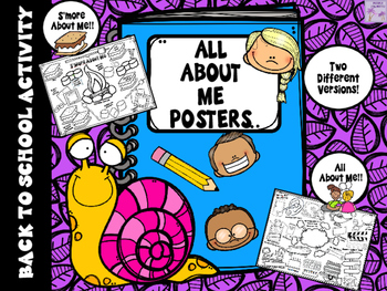 Preview of Back to School All About Me Posters