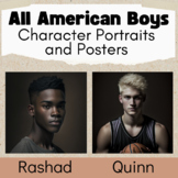 All American Boy Character Images, Google Slides and Print
