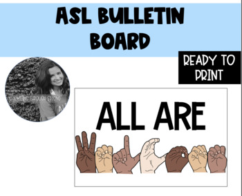Preview of All Are Welcome - ASL Bulletin Board