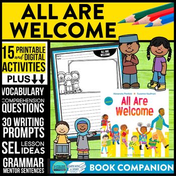 Preview of ALL ARE WELCOME activities READING COMPREHENSION - Book Companion read aloud