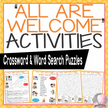All Are Welcome Activities Penfold Crossword Puzzle and Word Searches